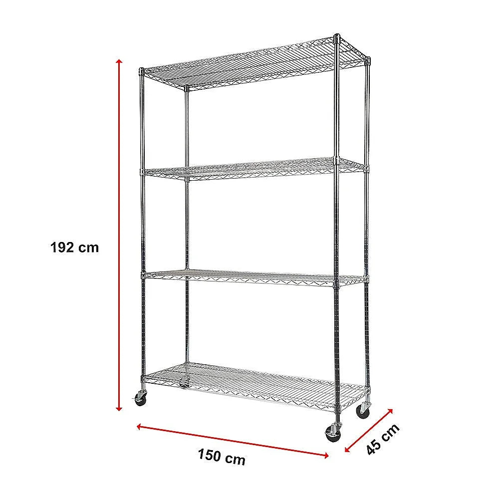 Modular Wire Storage Shelf 1500x450x1920mm Steel Shelving