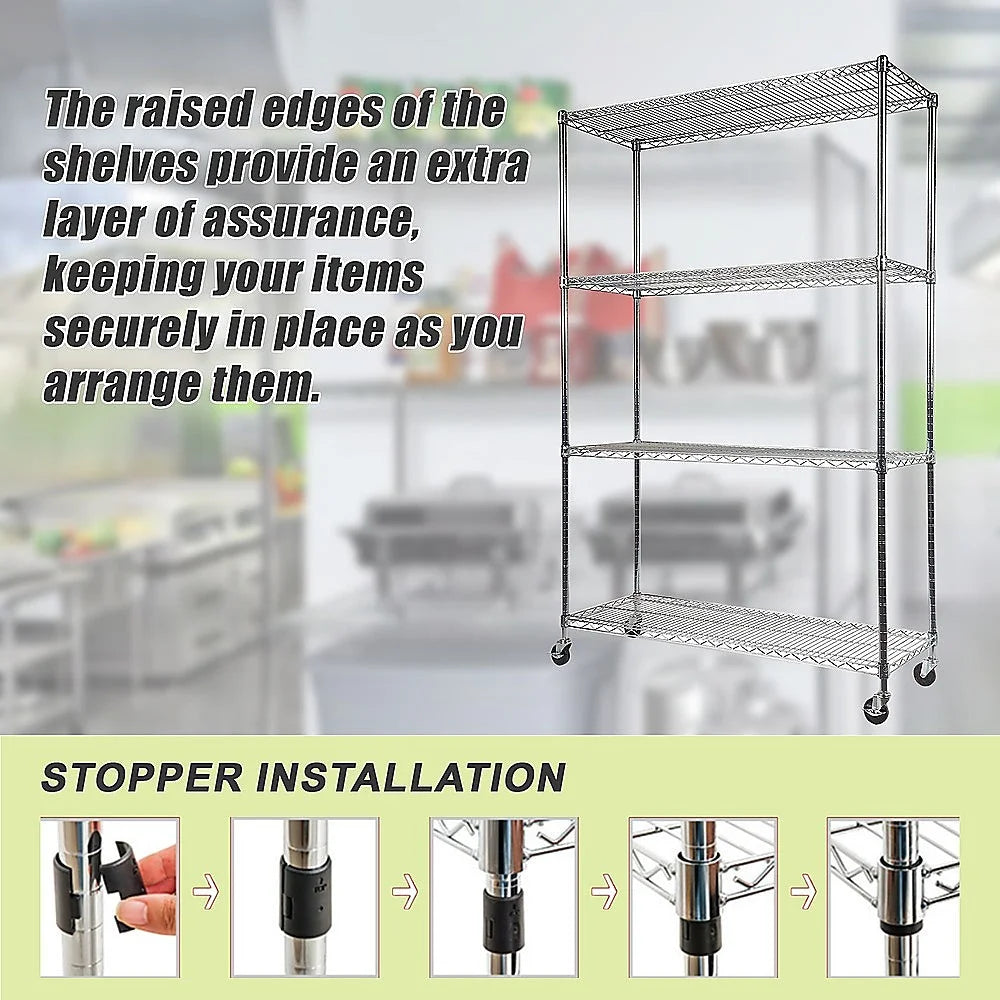 Modular Wire Storage Shelf 1500x450x1920mm Steel Shelving