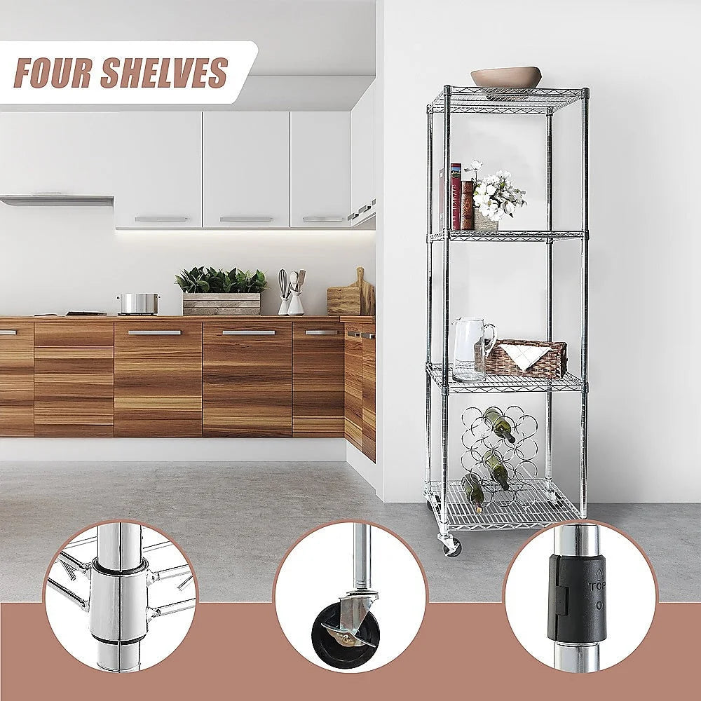 Modular Wire Storage Shelf 600x600x1800mm Steel Shelving