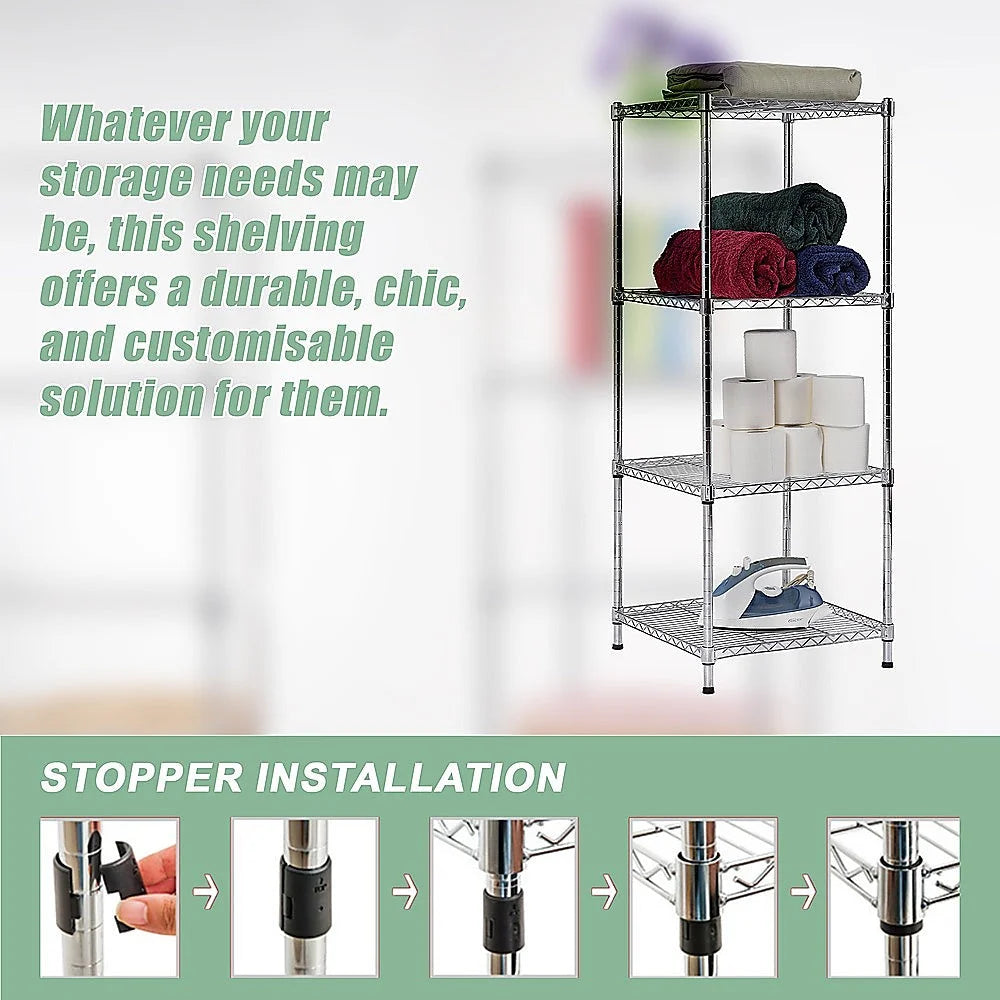 Modular Wire Storage Shelf 600x600x1800mm Steel Shelving