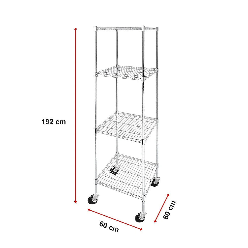 Modular Wire Storage Shelf 600x600x1800mm Steel Shelving