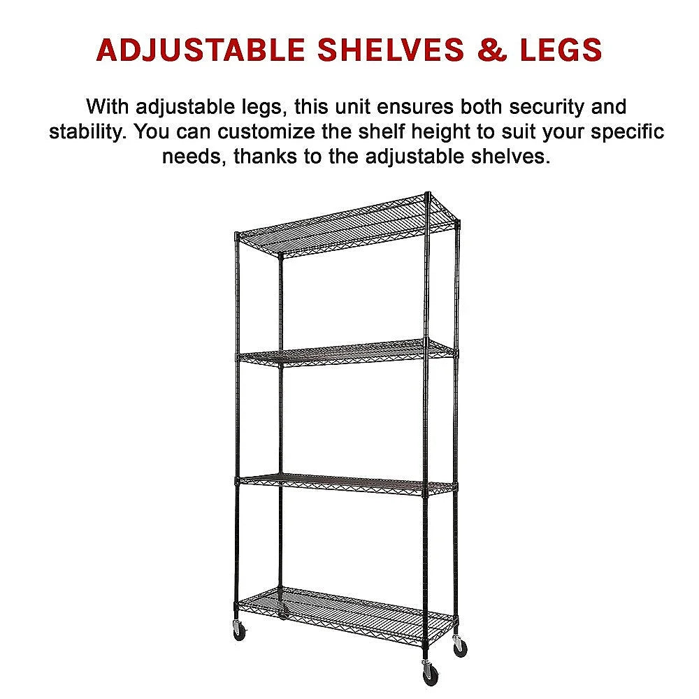 Modular Wire Storage Shelf 900x450x1800mm Steel Shelving