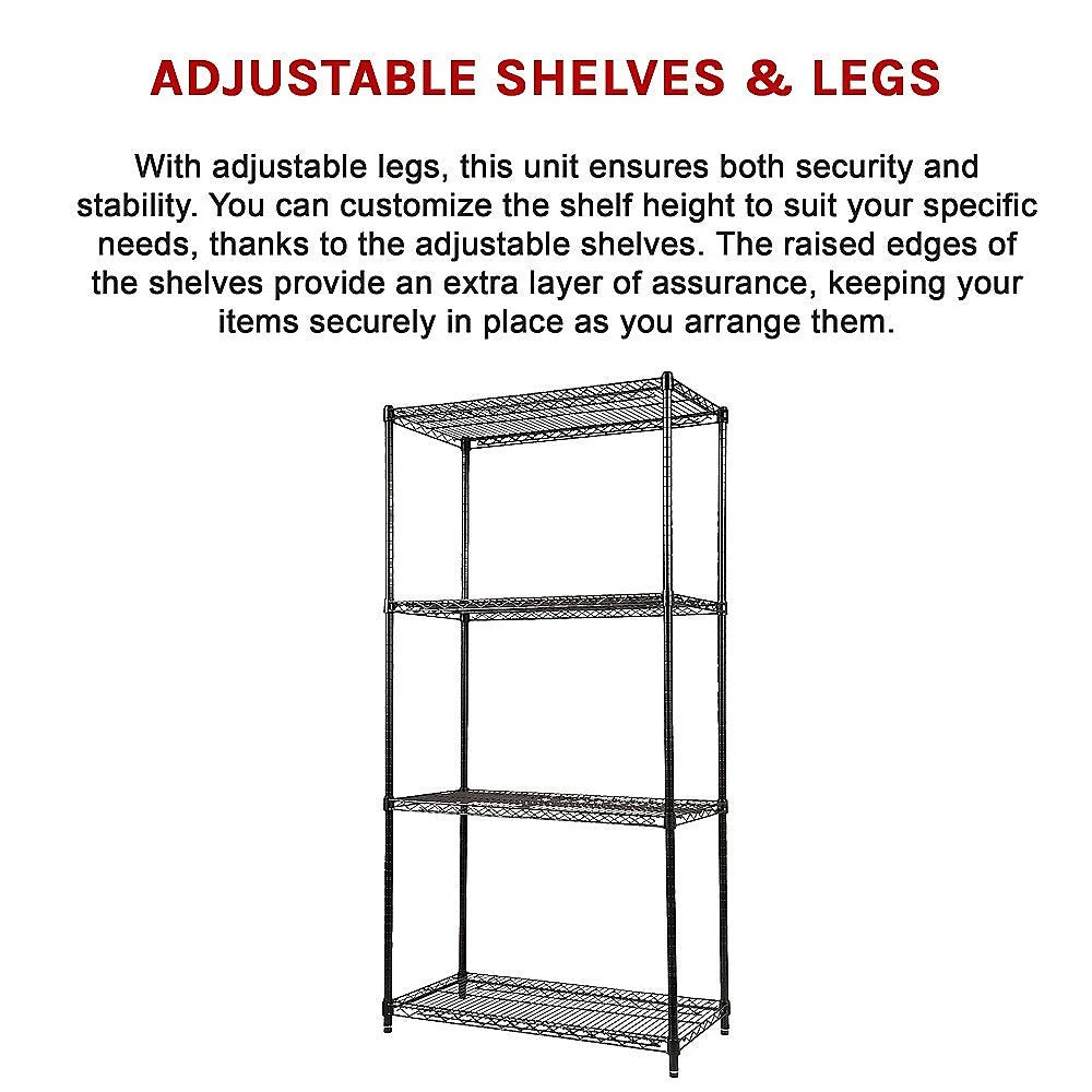 Modular Wire Storage Shelf 900x450x1800mm Steel Shelving