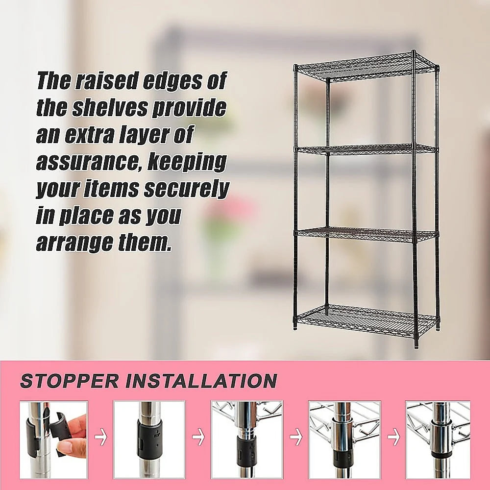 Modular Wire Storage Shelf 900x450x1800mm Steel Shelving
