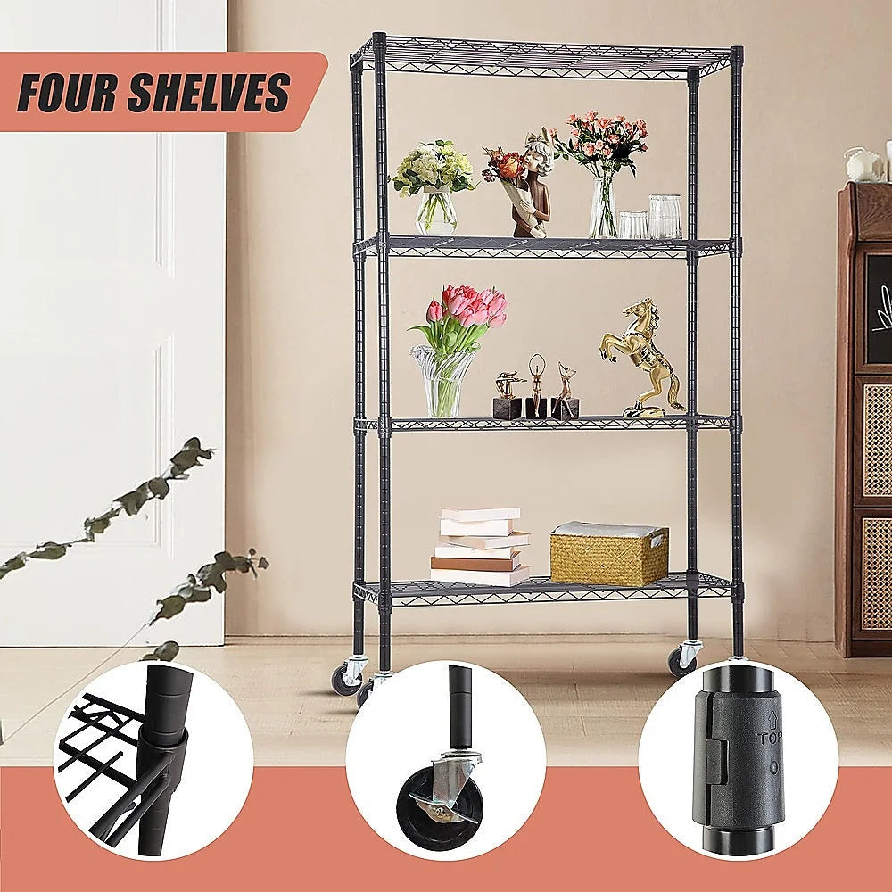 Modular Wire Storage Shelf 900x450x1800mm Steel Shelving