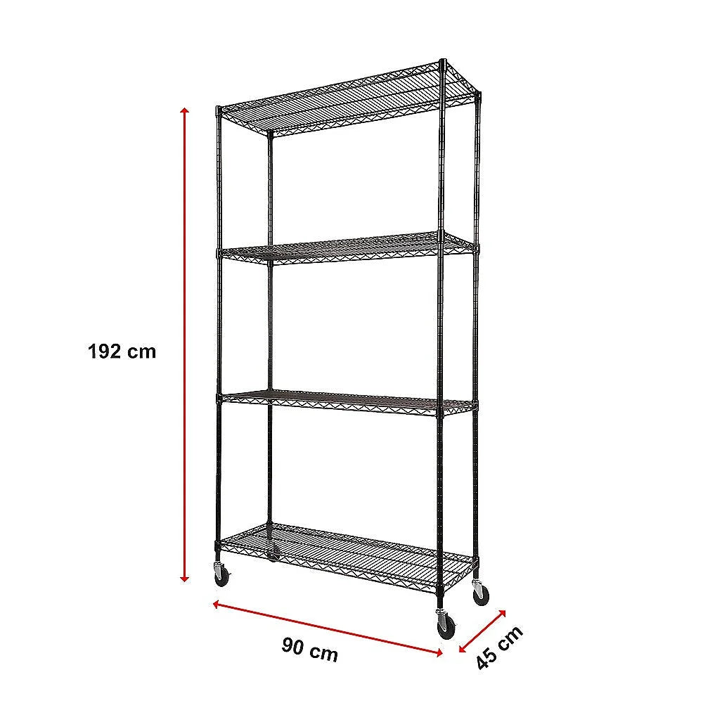 Modular Wire Storage Shelf 900x450x1800mm Steel Shelving