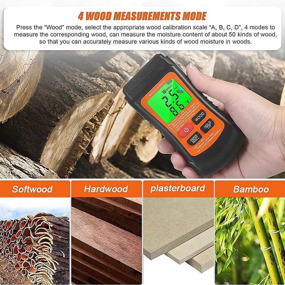 Moisture Meter Wood Masonry Wall & Other Materials Damp