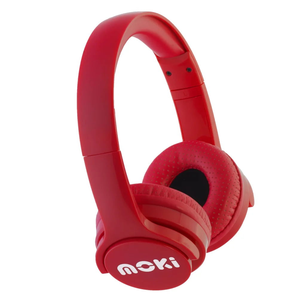 MOKI Brites Bluetooth Headphones - Red