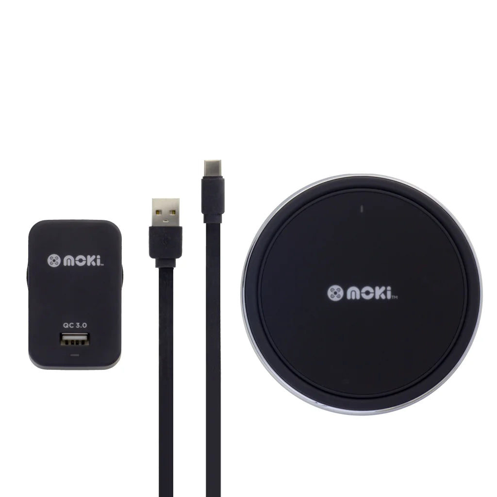 MOKI ChargePad Qi Wireless Charger - 10W 3.0 Type-C Rapid