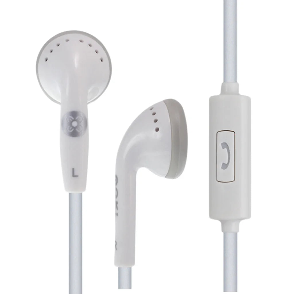 MOKI In-Ear Earphones - In-Line Mic & Control - White