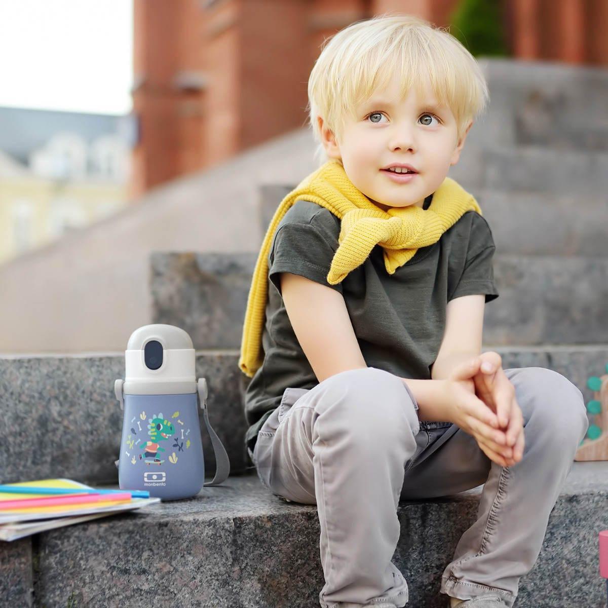 Monbento MB Stram Insulated Kids Bottle- Blue Dino
