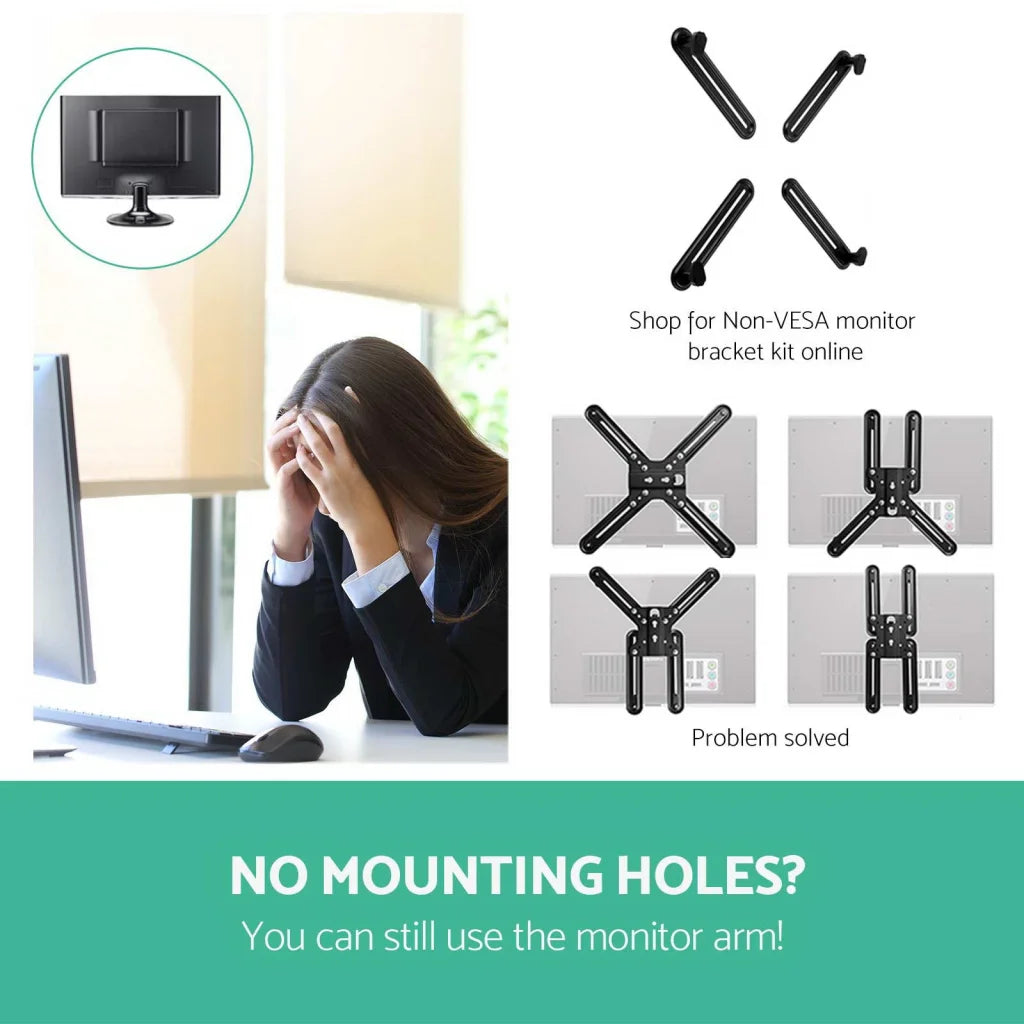 Monitor Arm Mount Dual - Black - Office