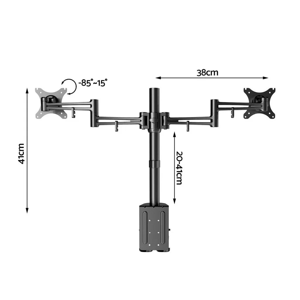 Monitor Arm Mount Dual - Black - Office