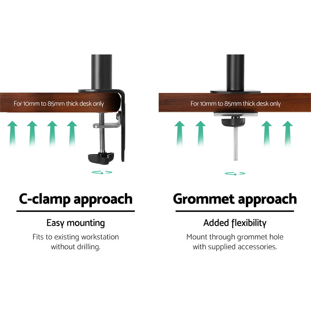 Monitor Arm Mount Dual for 32’’ Screens - Black - Office