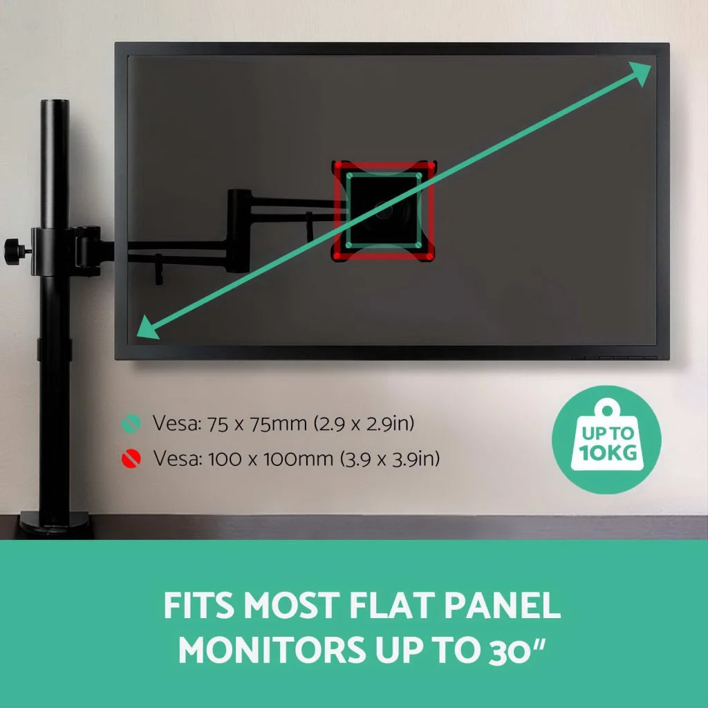 Monitor Arm Mount Single Black - Office