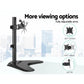 Monitor arm stand with single hd led tv mount