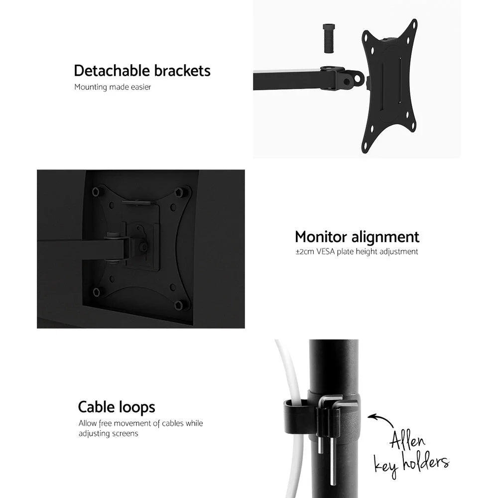 Monitor Arm Stand with Laptop Tray Display Desk Mount