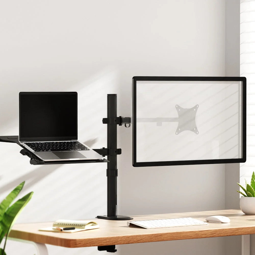 Monitor Arm Stand with Laptop Tray Display Desk Mount