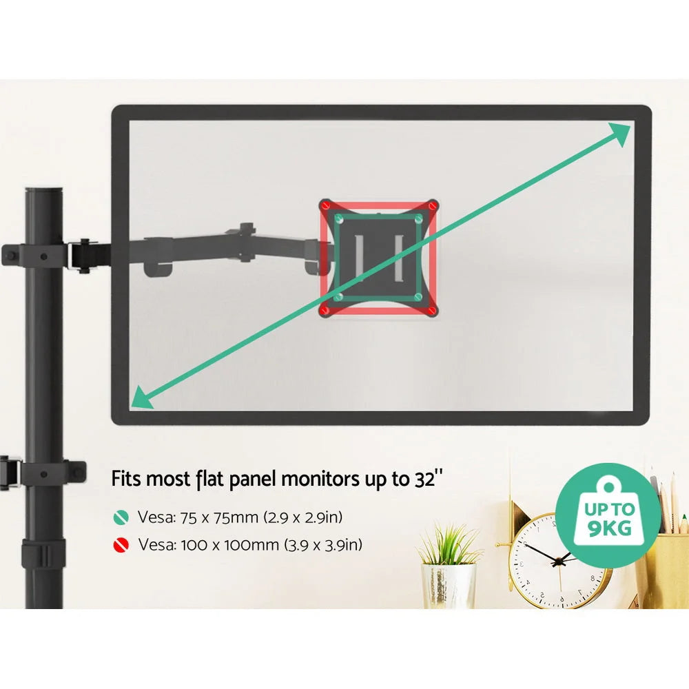 Monitor Arm Stand with Laptop Tray Display Desk Mount