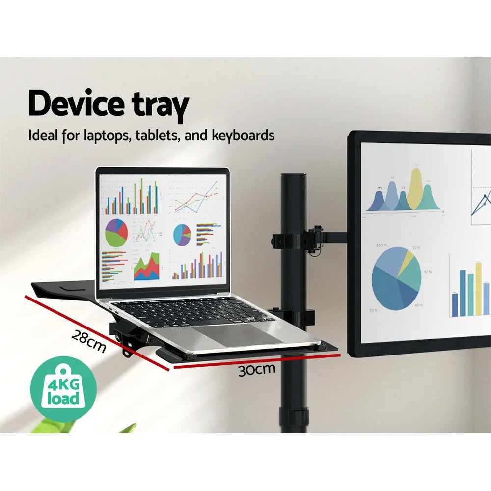 Monitor Arm Stand with Laptop Tray Display Desk Mount