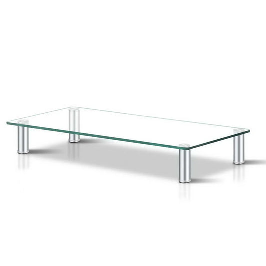 Monitor stand desktop with drawer storage and writing surface