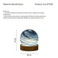Morning Glow LED Planet Night Light with Wooden Base USB