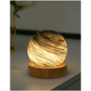 Morning Glow LED Planet Night Light with Wooden Base USB