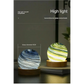 Morning Glow LED Planet Night Light with Wooden Base USB