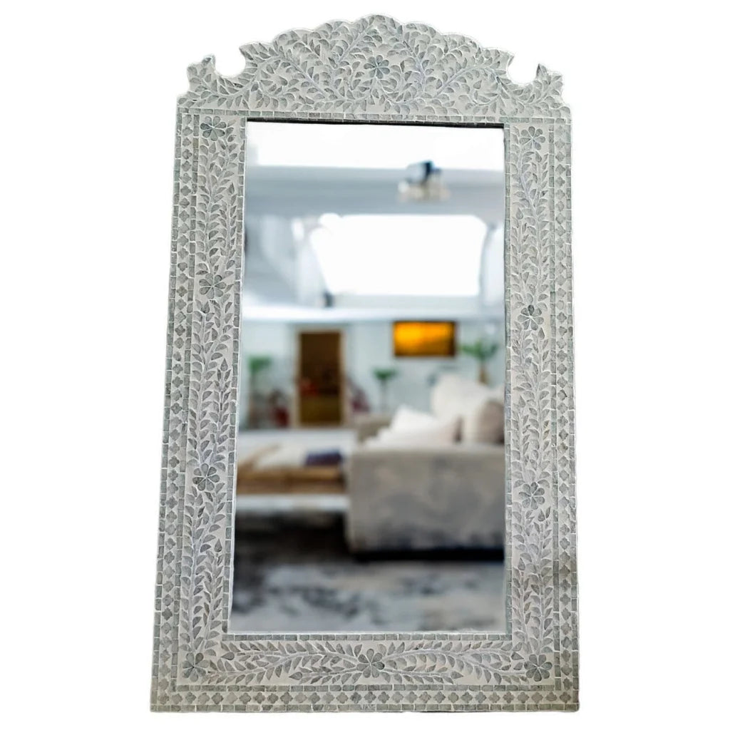 MOTHER OF PEARL SERENE REFLECTION WALL MIRROR - Home &