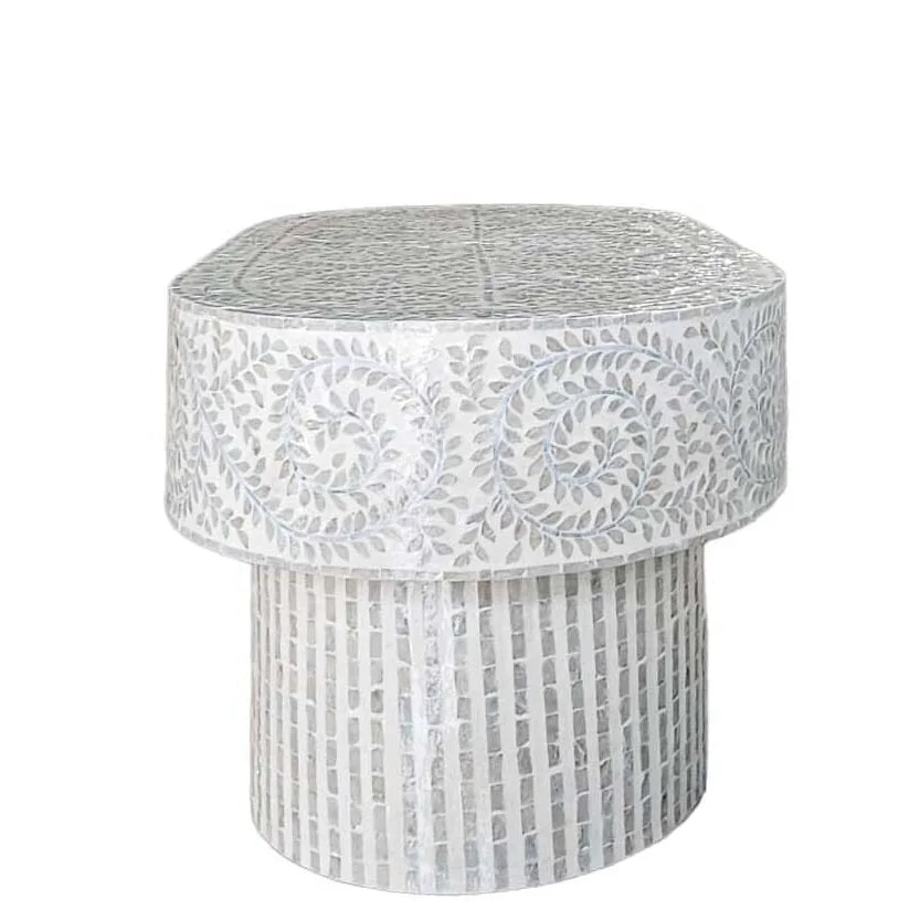 MOTHER OF PEARL SERENITY OVAL PEARL COFFEE TABLE