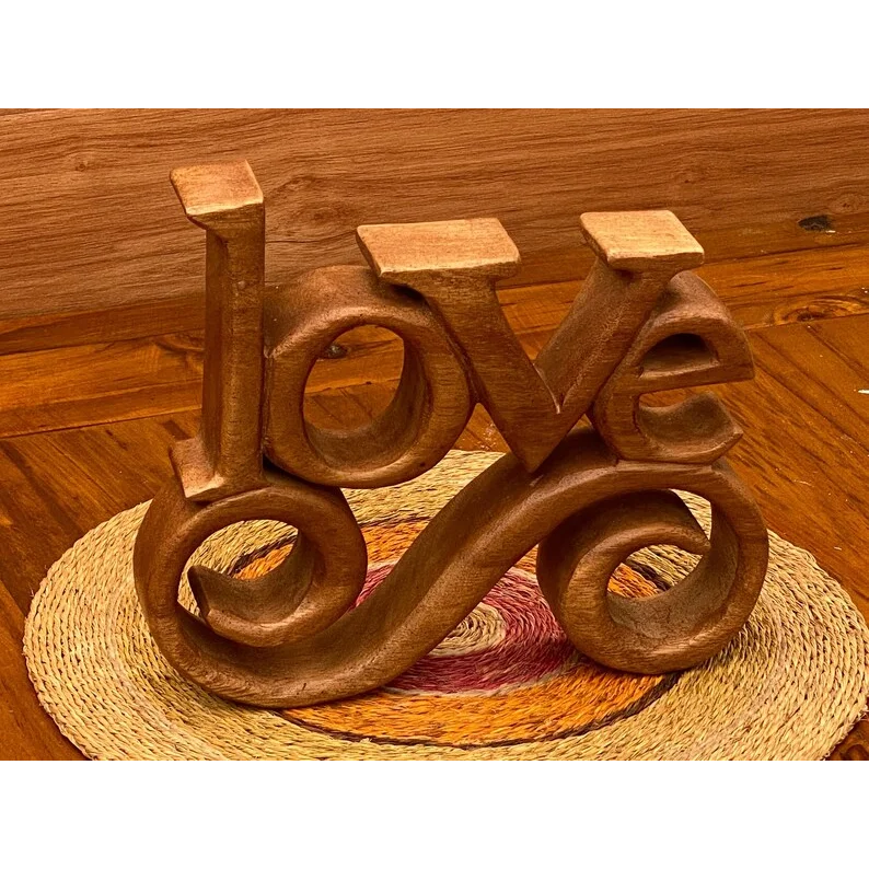 Mother’s Day Gift Wooden Carved LOVE Words Decoration