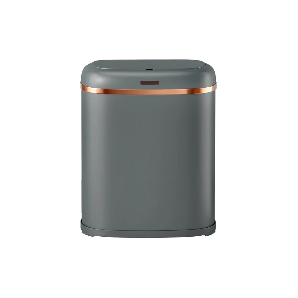 Grey 38l motion sensor bin with display setup and product form