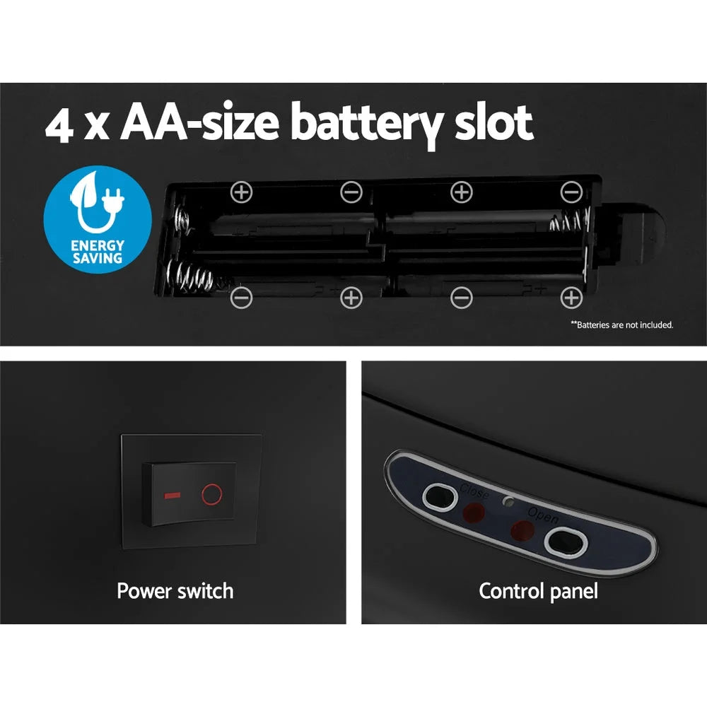 Motion Sensor Bin 82L Rubbish Automatic - Black