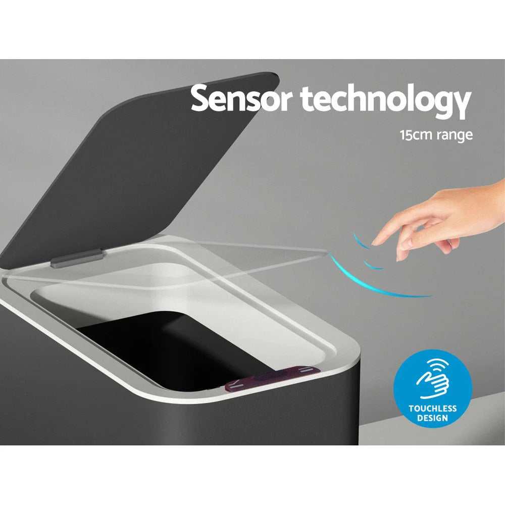 Motion Sensor Bin 9L Rubbish Automatic - Ash Black