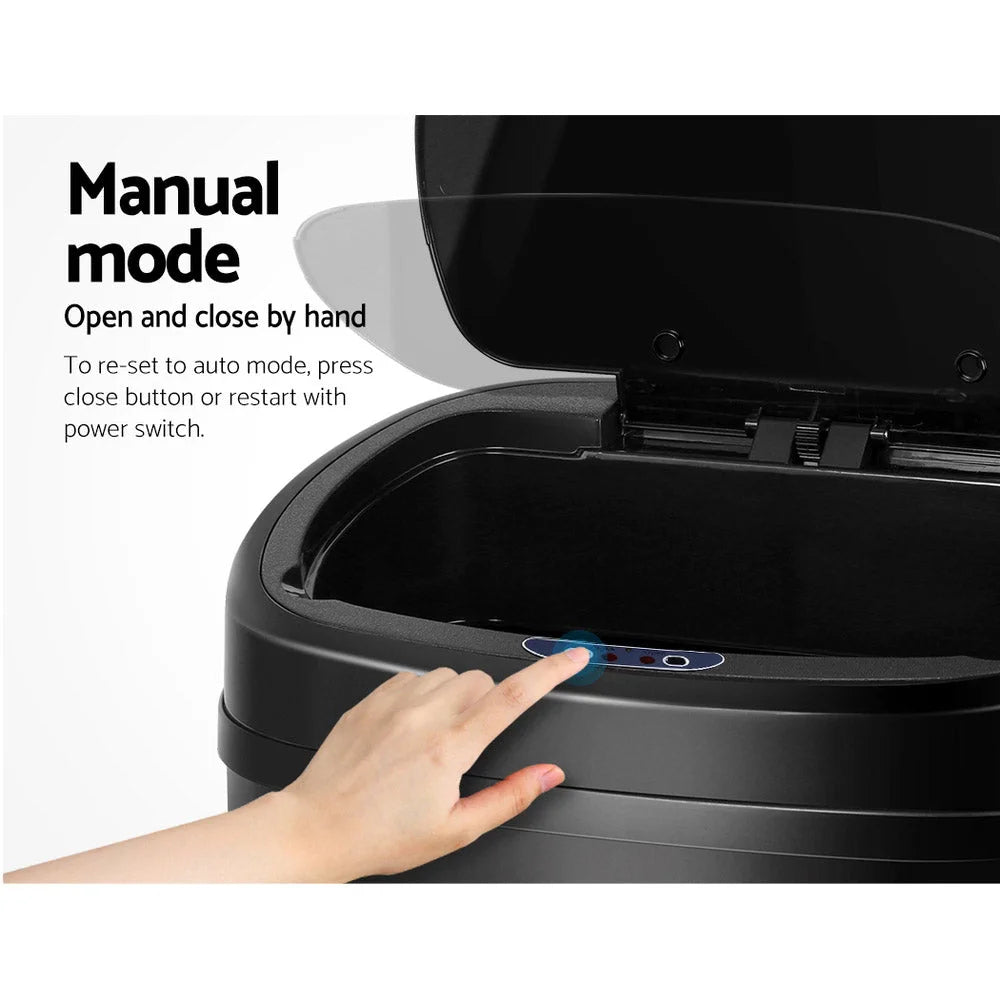 Motion Sensor Rubbish Bin 58L - Black