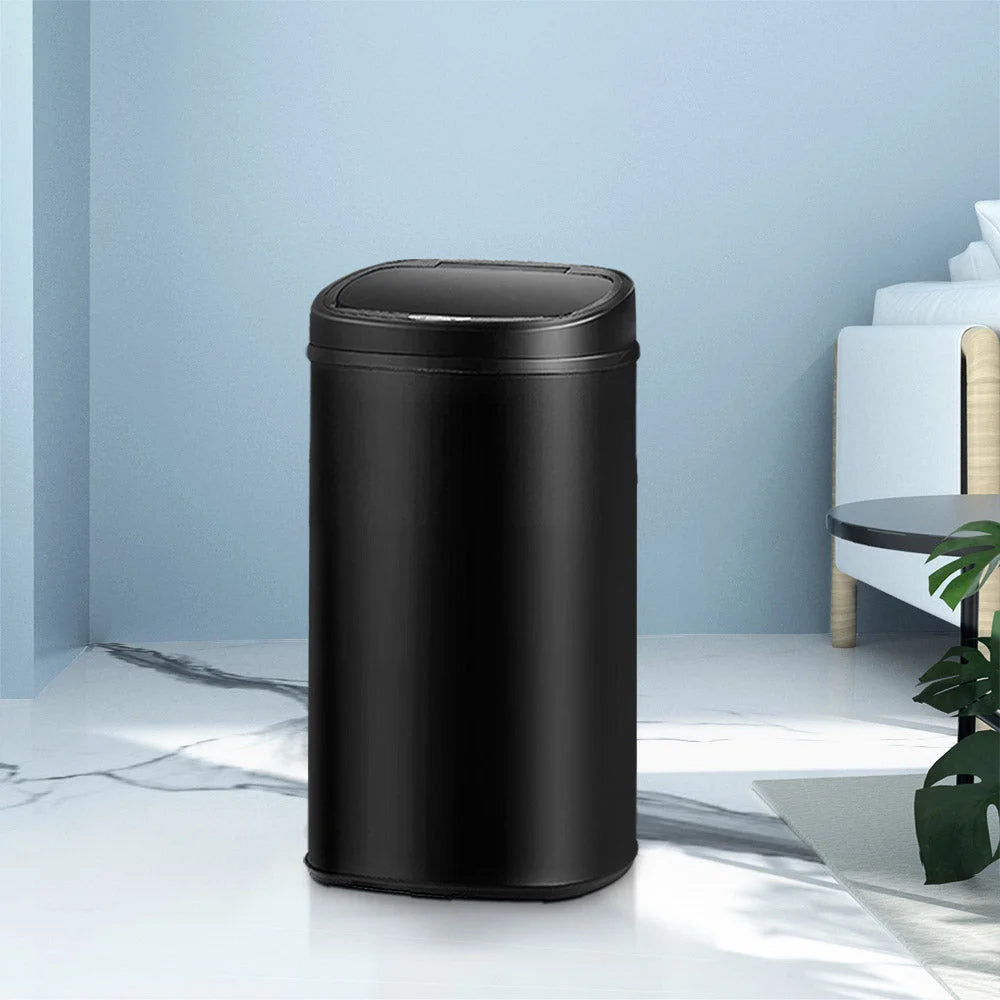 Motion Sensor Rubbish Bin 58L Black 232