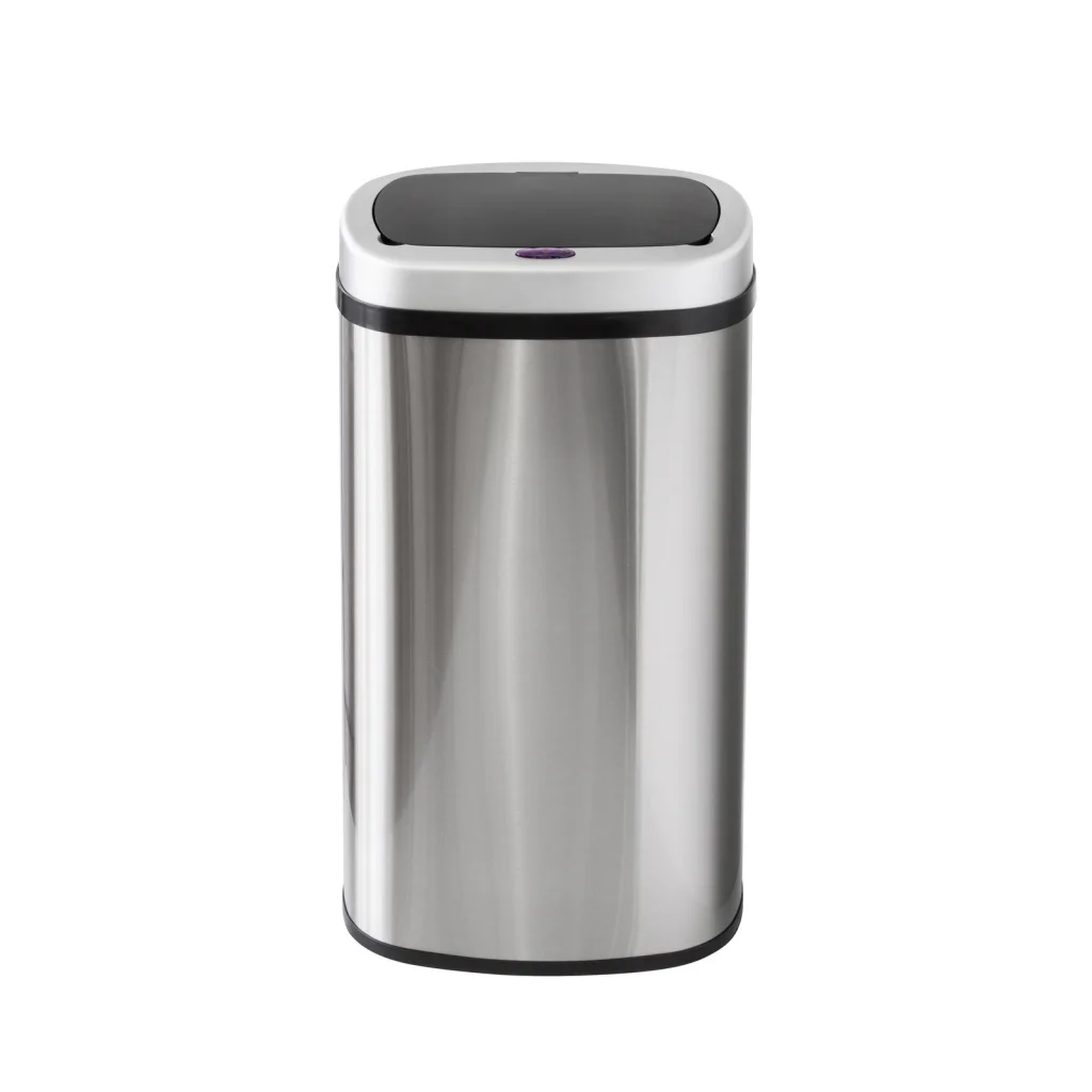 Stainless steel 60l motion sensor rubbish with bin