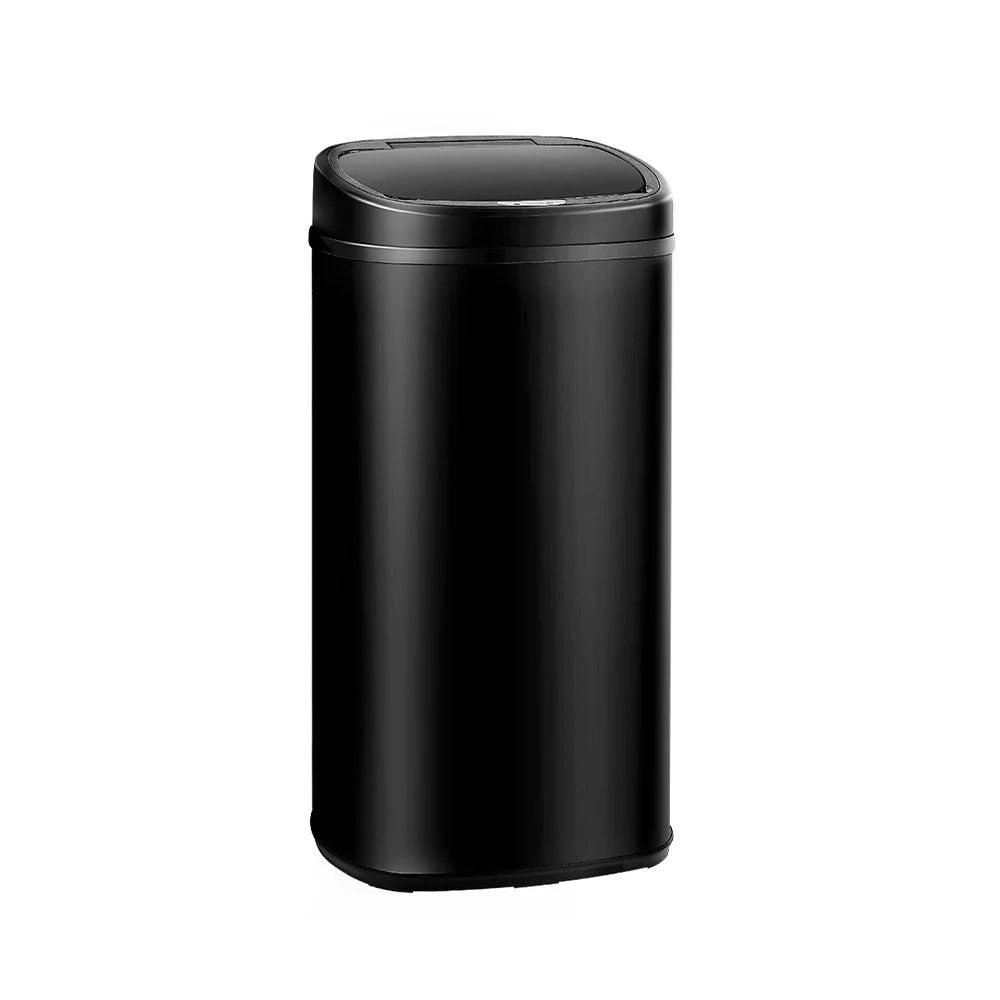 Motion Sensor Rubbish Bin 68L - Black - Living Room