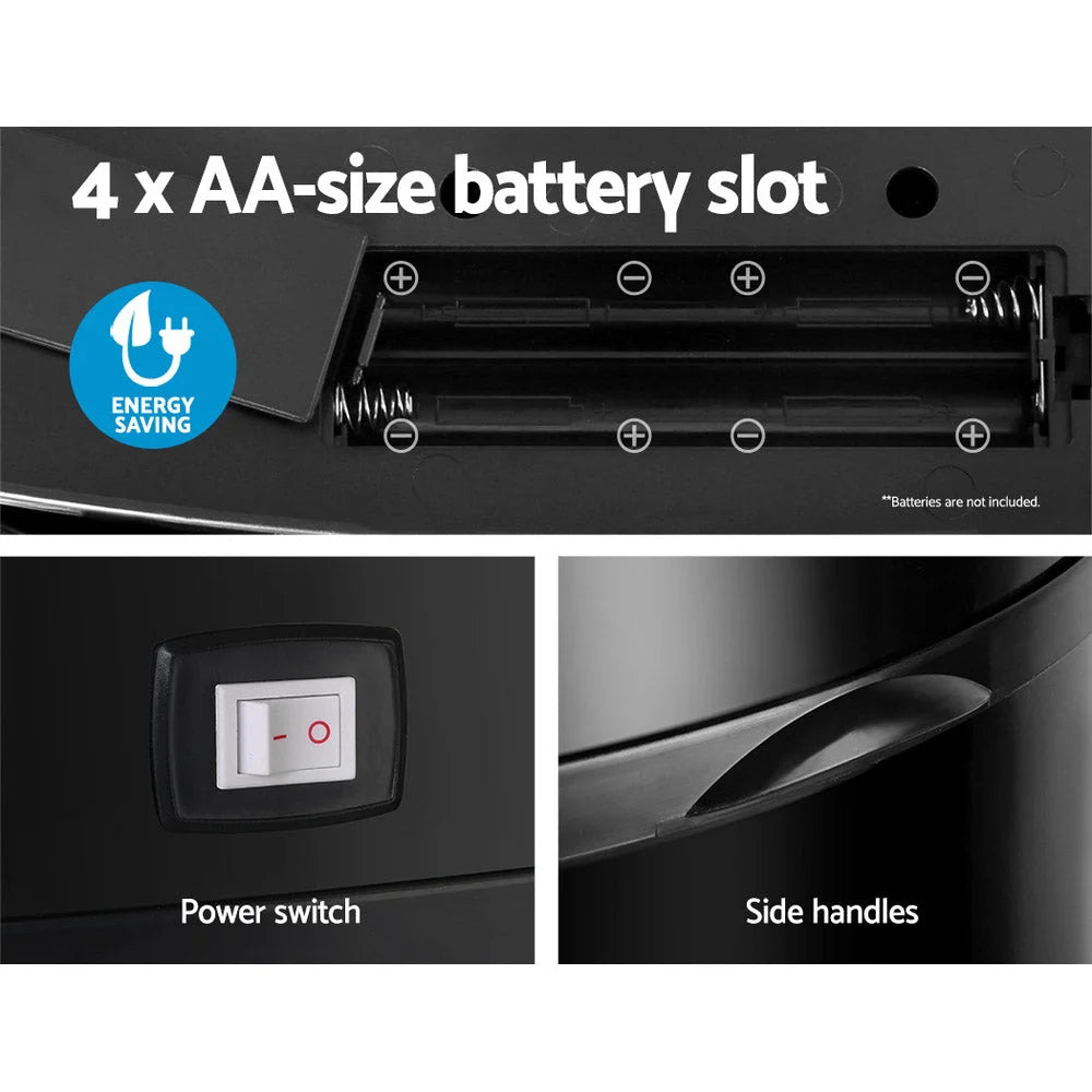 Motion Sensor Rubbish Bin 68L black living room 889