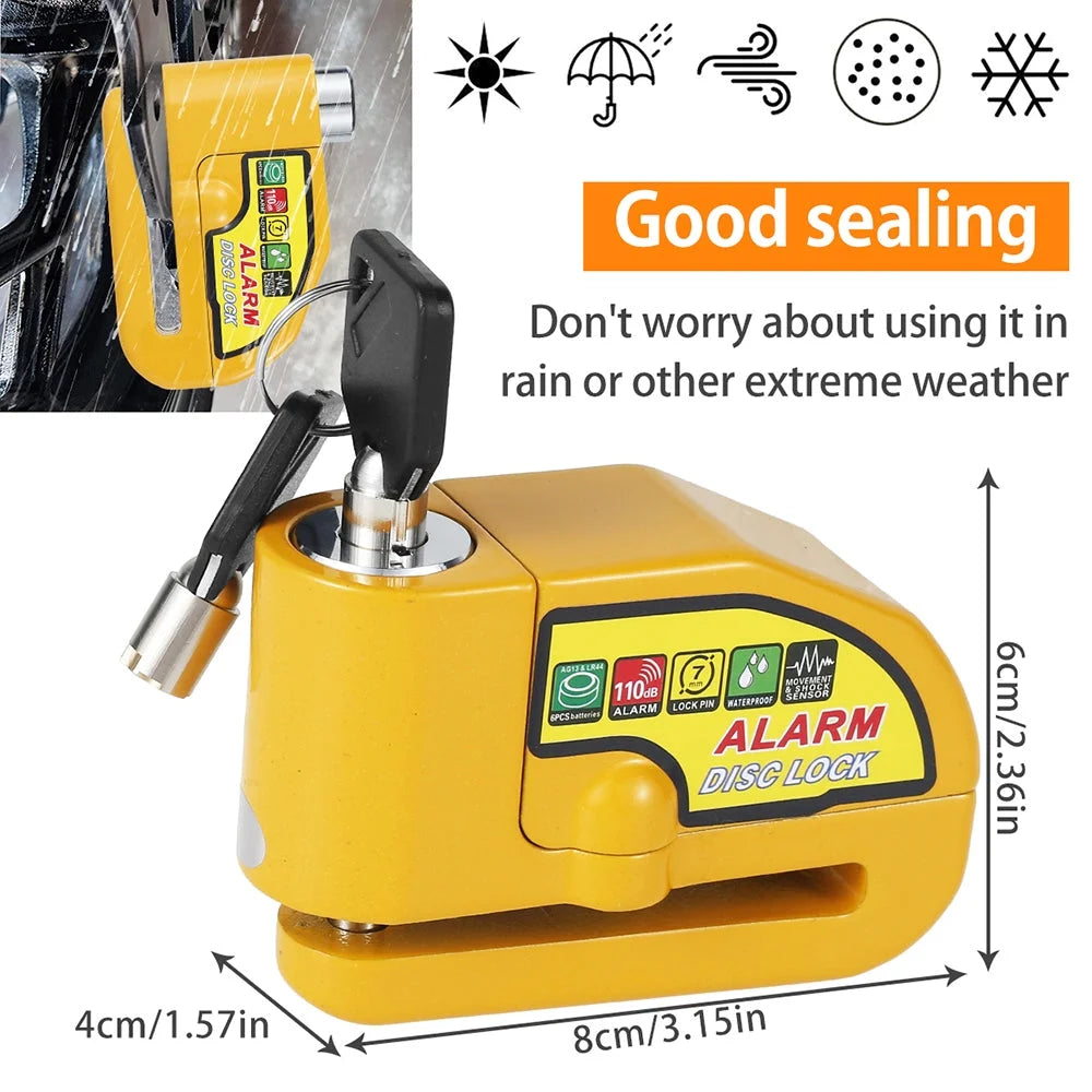 Motorcycle Alarm Disc Lock Rotor Lock Motor Bicycle Bike