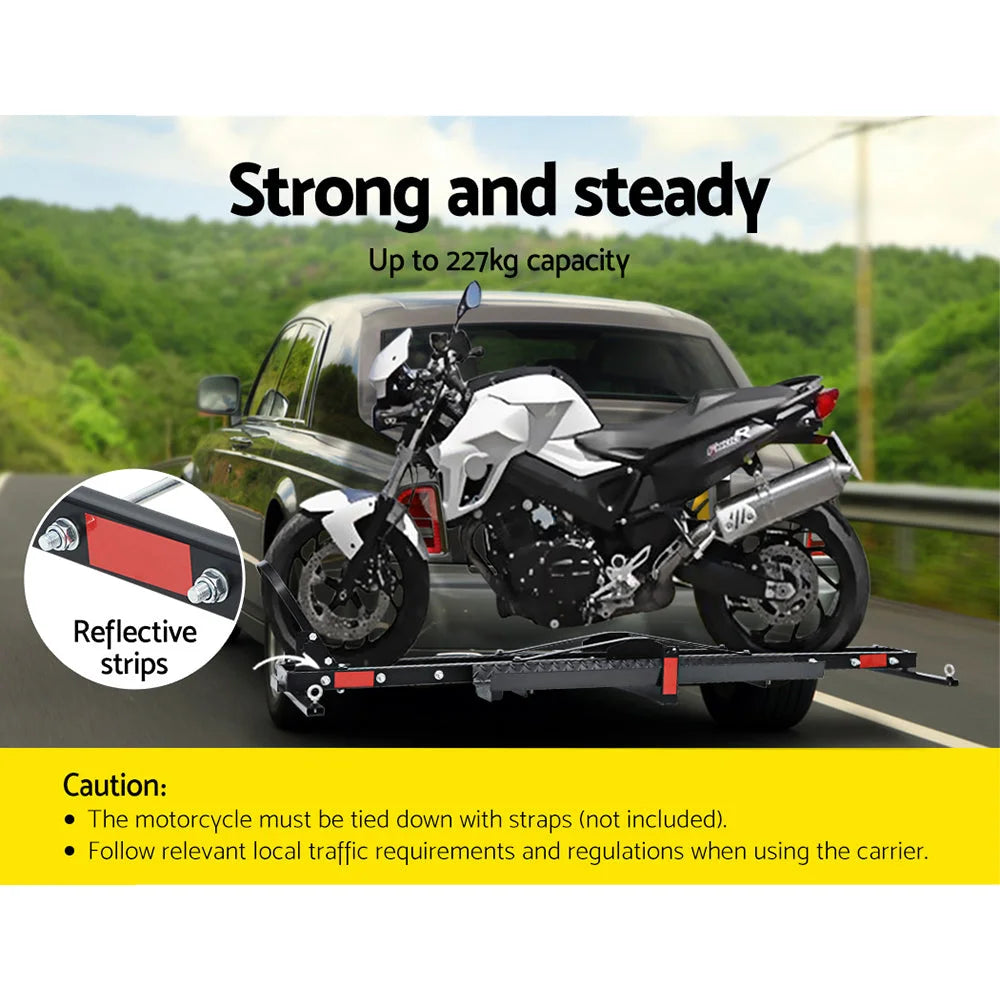Motorcycle Carrier 2 Arms Rack Ramp Motorbike Dirt Bike 2’’