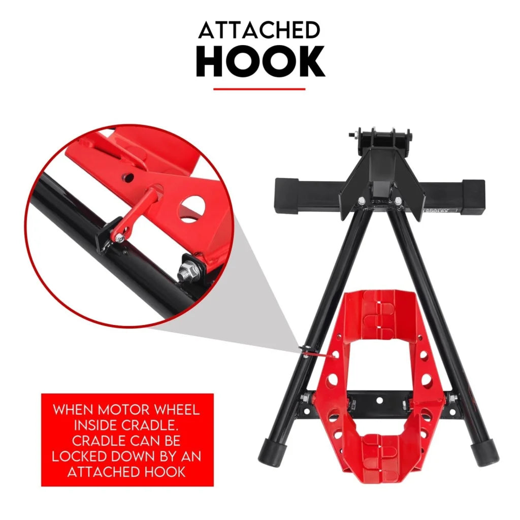 Motorcycle Stand Heavy Duty Front Wheel Chock Trailer