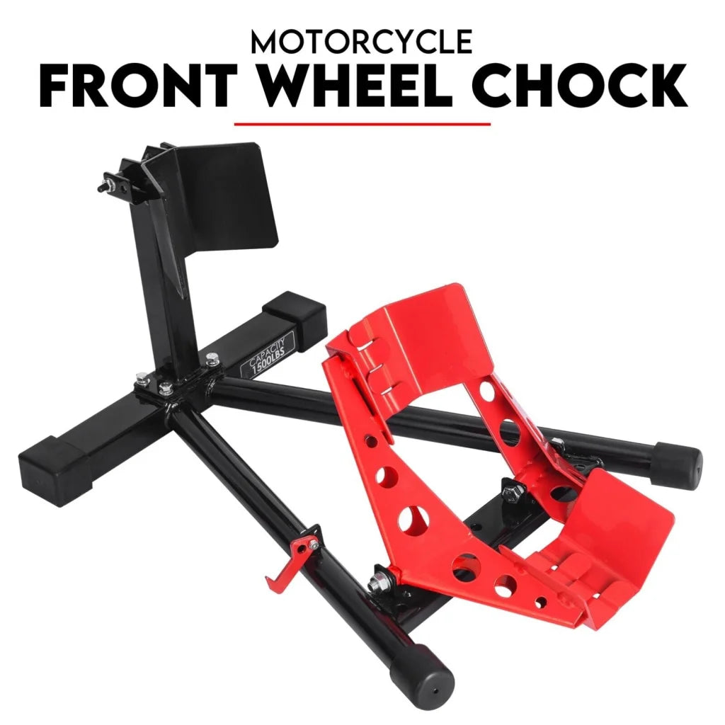 Motorcycle Stand Heavy Duty Front Wheel Chock Trailer