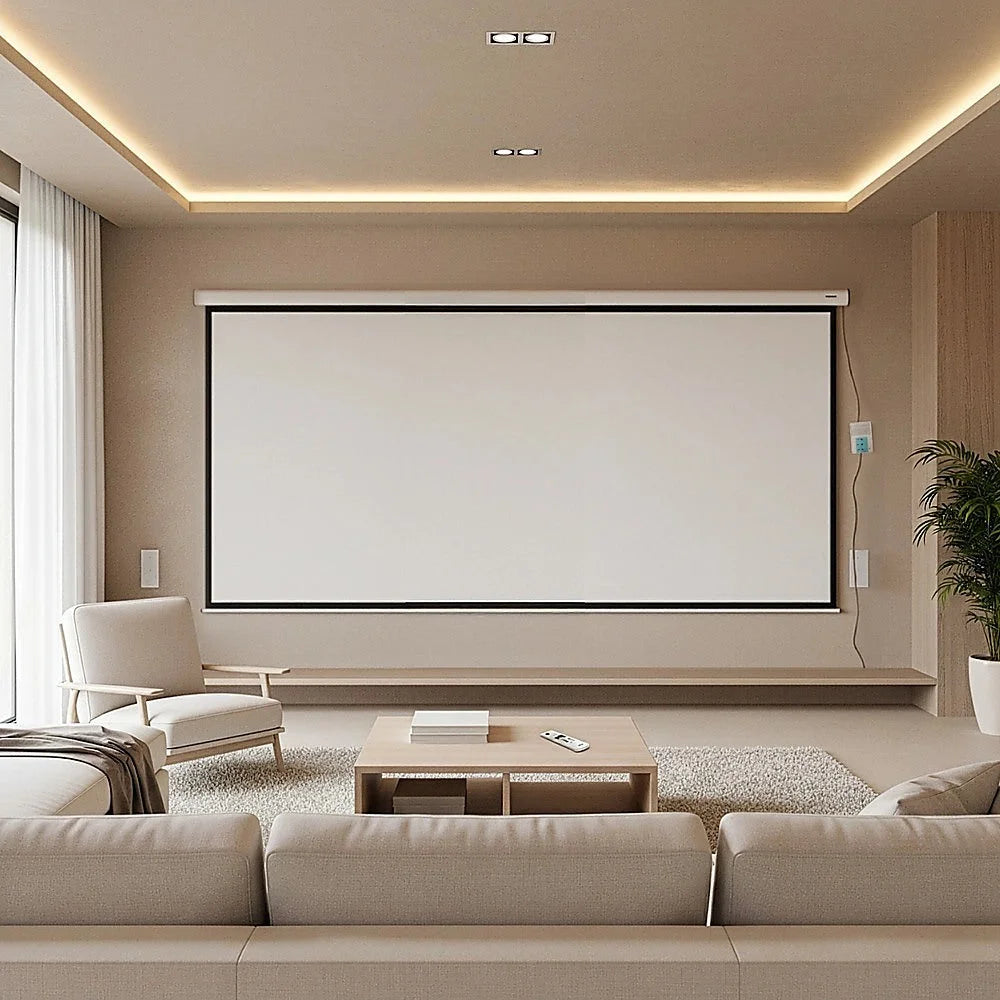 Motorised Projector Screen TV Remote