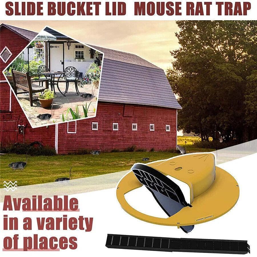 Mouse Trap Flip N Slide Bucket Lid Mouse Rat Trap