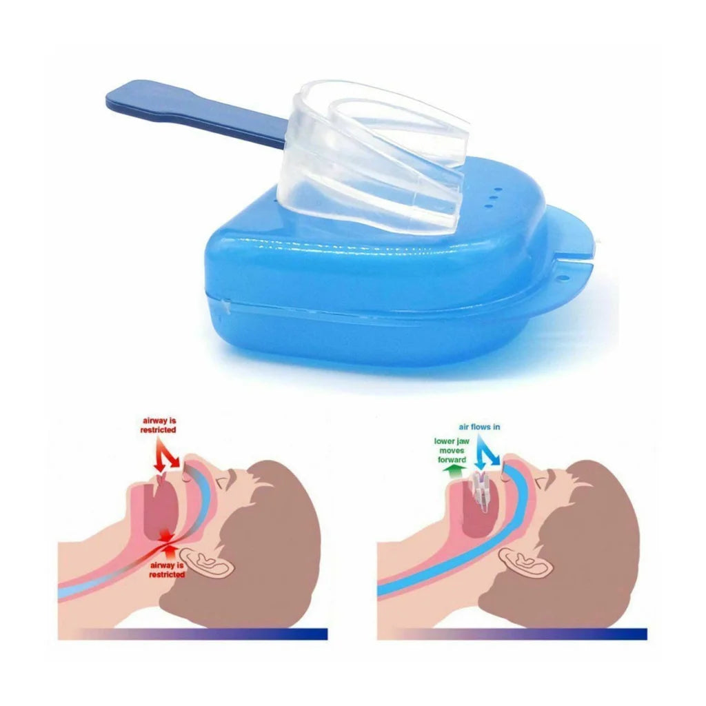 Mouthguard Mouthpiece + Nose Clip Anti Snoring Aid Sleep