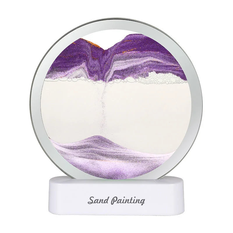 Moving Sand Art Picture with LED Night Light Base - USB