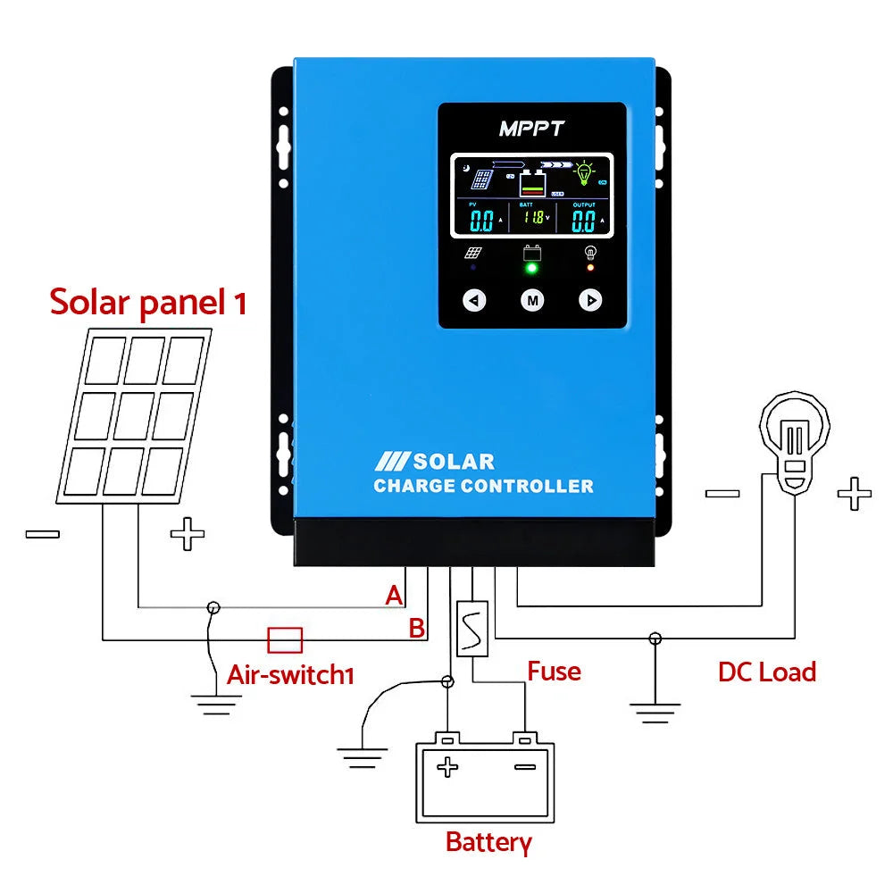 MPPT Solar Charge Controller 60A Auto 12V/24V/36V/48V