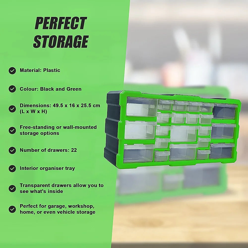 Multi Drawer Parts Storage Cabinet Unit Organizer 22 Home