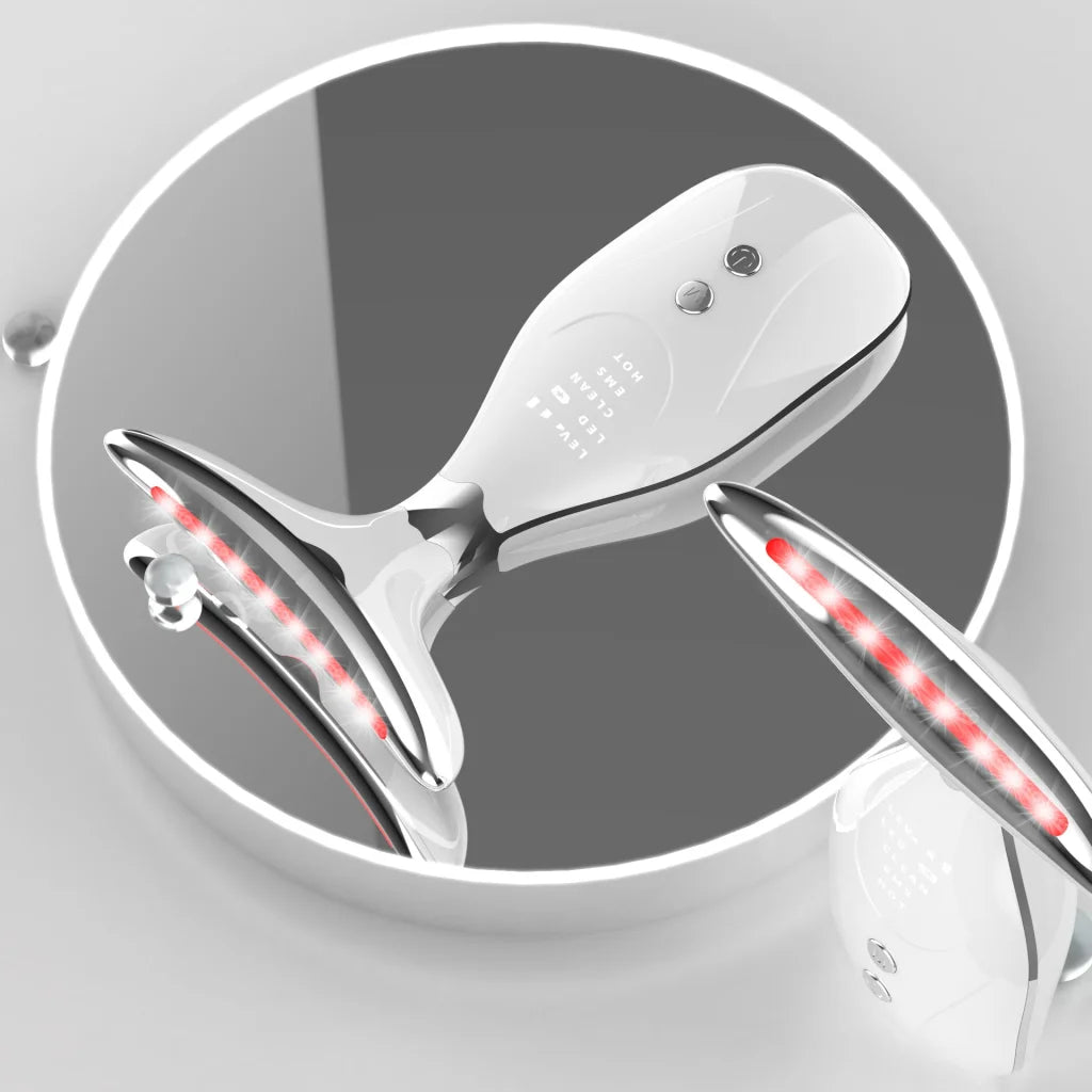 Multi-Function Facial & Neck Massager with LED Light